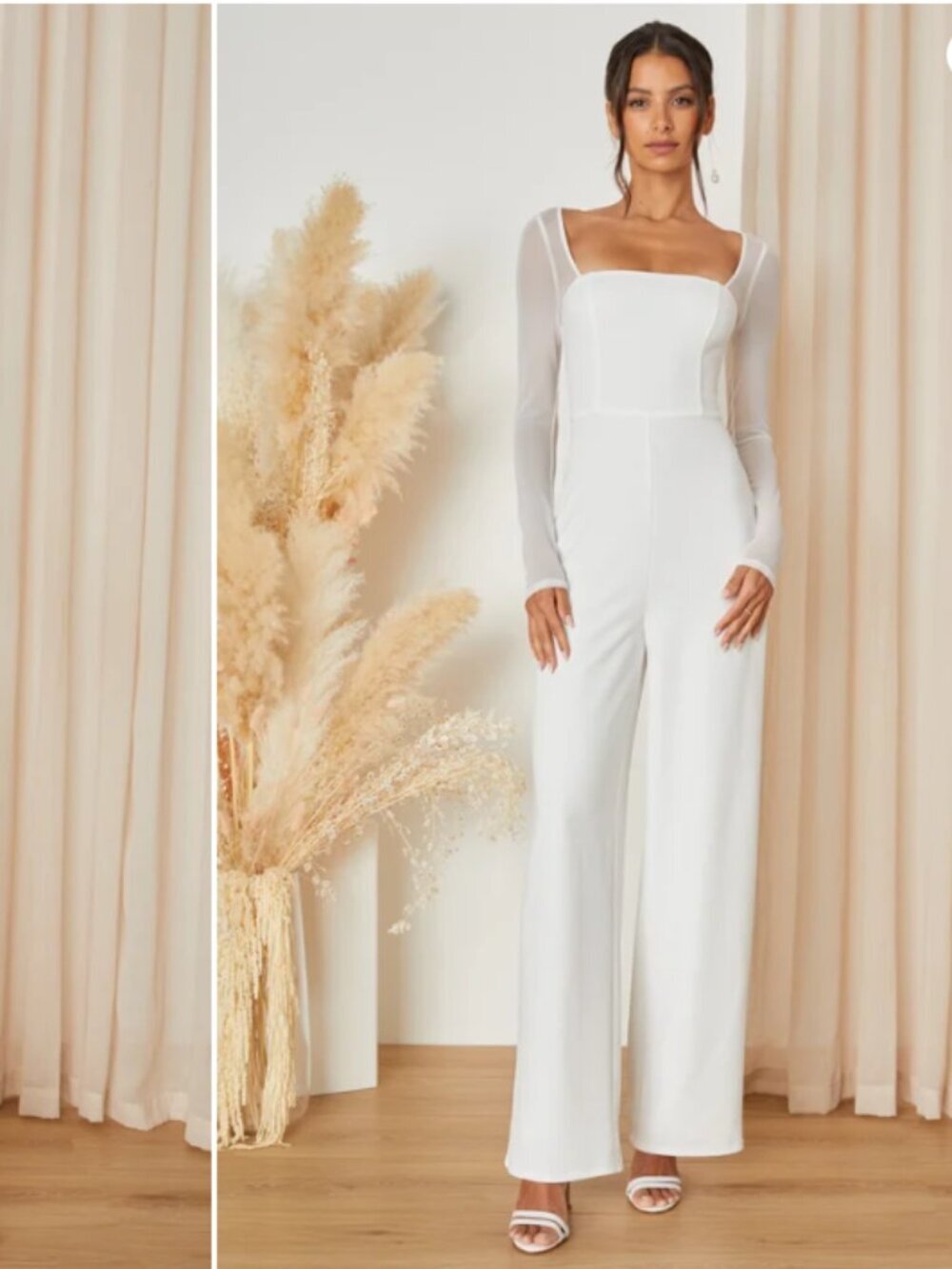LULU's Chic Sexy Wedding Bridal Shower Rehearsal Dinner Engagement Jumpsuit